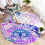 Kia Ora Maori New Zealand Pastel Round Carpet Sun Ta Moko Lilac Version LT01 - Polynesian Pride