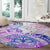 Kia Ora Maori New Zealand Pastel Round Carpet Sun Ta Moko Lilac Version LT01 - Polynesian Pride