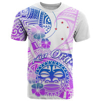 Kia Ora Maori New Zealand Pastel T Shirt Sun Ta Moko Lilac Version LT01 Purple - Polynesian Pride