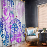 Kia Ora Maori New Zealand Pastel Window Curtain Sun Ta Moko Lilac Version LT01 - Polynesian Pride