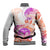 Kia Ora Maori New Zealand Pastel Baseball Jacket Sun Ta Moko Sunset Version LT01 - Polynesian Pride