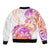 Kia Ora Maori New Zealand Pastel Bomber Jacket Sun Ta Moko Sunset Version LT01 - Polynesian Pride