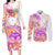 Kia Ora Maori New Zealand Pastel Couples Matching Long Sleeve Bodycon Dress and Long Sleeve Button Shirt Sun Ta Moko Sunset Version LT01 Orange - Polynesian Pride