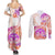 Kia Ora Maori New Zealand Pastel Couples Matching Summer Maxi Dress and Long Sleeve Button Shirt Sun Ta Moko Sunset Version LT01 - Polynesian Pride