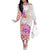 Kia Ora Maori New Zealand Pastel Off The Shoulder Long Sleeve Dress Sun Ta Moko Sunset Version LT01 Women Orange - Polynesian Pride