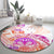 Kia Ora Maori New Zealand Pastel Round Carpet Sun Ta Moko Sunset Version LT01 - Polynesian Pride