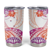 Kia Ora Maori New Zealand Pastel Tumbler Cup Sun Ta Moko Sunset Version LT01 Orange - Polynesian Pride