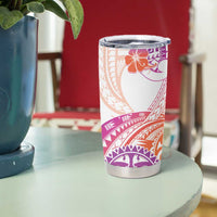 Kia Ora Maori New Zealand Pastel Tumbler Cup Sun Ta Moko Sunset Version LT01 - Polynesian Pride
