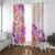 Kia Ora Maori New Zealand Pastel Window Curtain Sun Ta Moko Sunset Version LT01 With Grommets Orange - Polynesian Pride