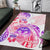 Kia Ora Maori New Zealand Pastel Area Rug Sun Ta Moko Sweet Version LT01 Pink - Polynesian Pride