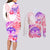 Kia Ora Maori New Zealand Pastel Couples Matching Long Sleeve Bodycon Dress and Long Sleeve Button Shirt Sun Ta Moko Sweet Version LT01 - Polynesian Pride