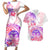 Kia Ora Maori New Zealand Pastel Couples Matching Short Sleeve Bodycon Dress and Hawaiian Shirt Sun Ta Moko Sweet Version LT01 Pink - Polynesian Pride