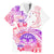 Kia Ora Maori New Zealand Pastel Family Matching Mermaid Dress and Hawaiian Shirt Sun Ta Moko Sweet Version LT01 Dad's Shirt - Short Sleeve Pink - Polynesian Pride