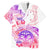 Kia Ora Maori New Zealand Pastel Family Matching Off Shoulder Long Sleeve Dress and Hawaiian Shirt Sun Ta Moko Sweet Version LT01 Dad's Shirt - Short Sleeve Pink - Polynesian Pride