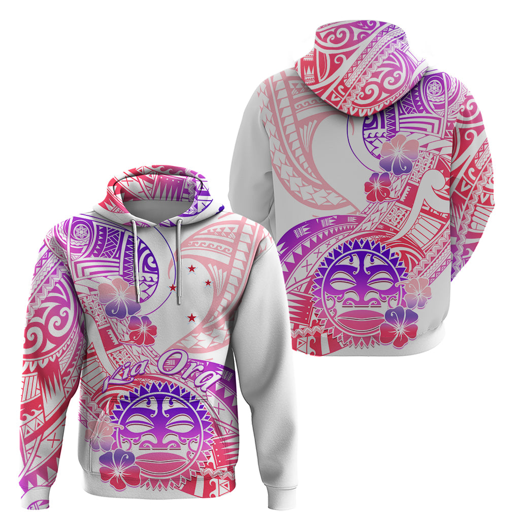 Kia Ora Maori New Zealand Pastel Hoodie Sun Ta Moko Sweet Version LT01 - Polynesian Pride