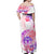 Kia Ora Maori New Zealand Pastel Off Shoulder Maxi Dress Sun Ta Moko Sweet Version LT01 - Polynesian Pride