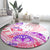 Kia Ora Maori New Zealand Pastel Round Carpet Sun Ta Moko Sweet Version LT01 - Polynesian Pride