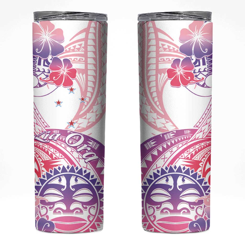 Kia Ora Maori New Zealand Pastel Skinny Tumbler Sun Ta Moko Sweet Version