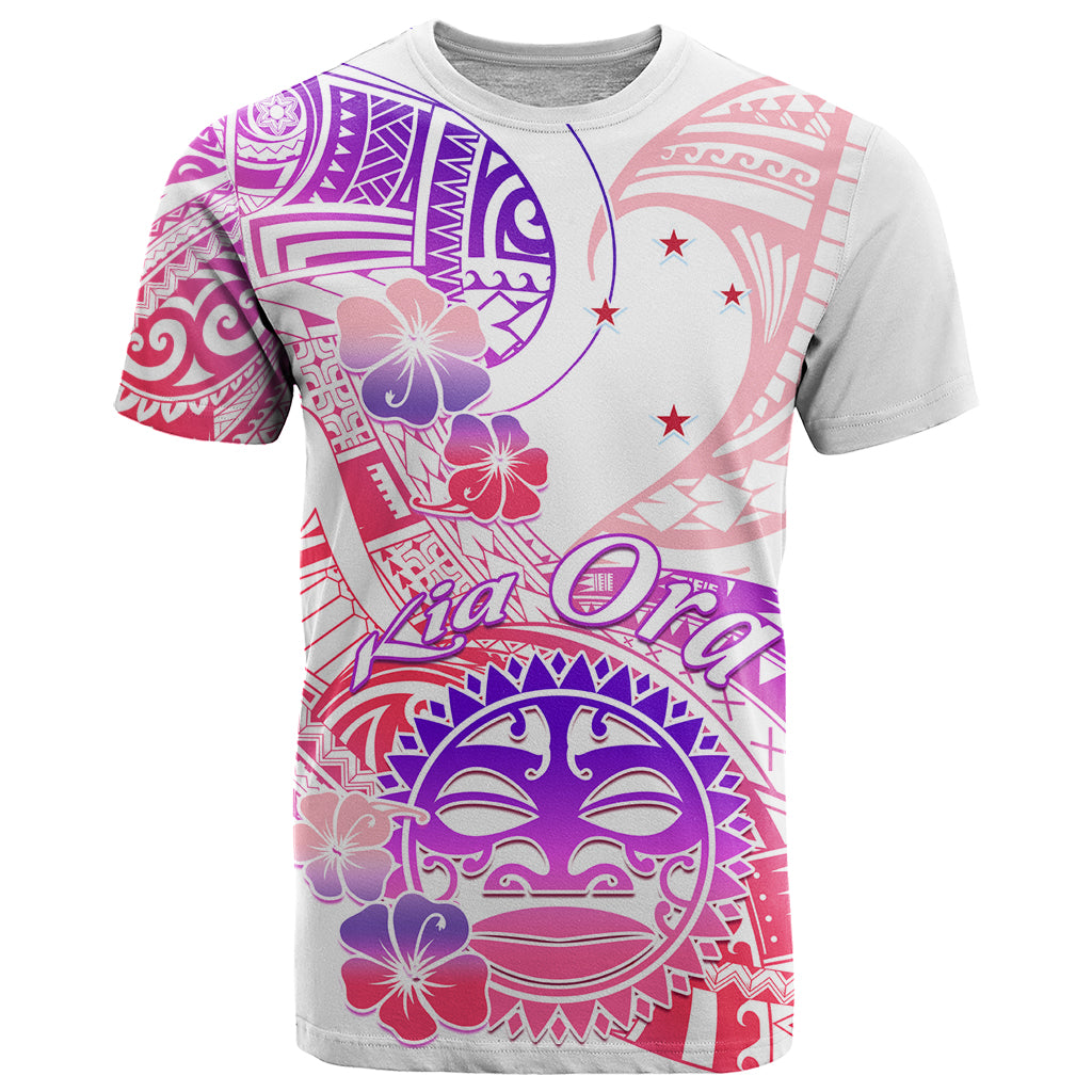 Kia Ora Maori New Zealand Pastel T Shirt Sun Ta Moko Sweet Version LT01 Pink - Polynesian Pride