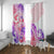 Kia Ora Maori New Zealand Pastel Window Curtain Sun Ta Moko Sweet Version LT01 With Grommets Pink - Polynesian Pride