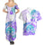 Kia Ora Maori New Zealand Pastel Couples Matching Summer Maxi Dress and Hawaiian Shirt Sun Ta Moko Violet Version LT01 - Polynesian Pride