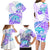 Kia Ora Maori New Zealand Pastel Family Matching Long Sleeve Bodycon Dress and Hawaiian Shirt Sun Ta Moko Violet Version LT01 - Polynesian Pride