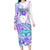 Kia Ora Maori New Zealand Pastel Family Matching Long Sleeve Bodycon Dress and Hawaiian Shirt Sun Ta Moko Violet Version LT01 Mom's Dress Purple - Polynesian Pride