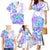 Kia Ora Maori New Zealand Pastel Family Matching Mermaid Dress and Hawaiian Shirt Sun Ta Moko Violet Version LT01 - Polynesian Pride