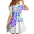 Kia Ora Maori New Zealand Pastel Family Matching Off Shoulder Short Dress and Hawaiian Shirt Sun Ta Moko Violet Version LT01 - Polynesian Pride