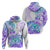 Kia Ora Maori New Zealand Pastel Hoodie Sun Ta Moko Violet Version LT01 - Polynesian Pride