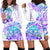 Kia Ora Maori New Zealand Pastel Hoodie Dress Sun Ta Moko Violet Version LT01 - Polynesian Pride