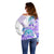 Kia Ora Maori New Zealand Pastel Off Shoulder Sweater Sun Ta Moko Violet Version LT01 - Polynesian Pride