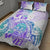 Kia Ora Maori New Zealand Pastel Quilt Bed Set Sun Ta Moko Violet Version LT01 - Polynesian Pride