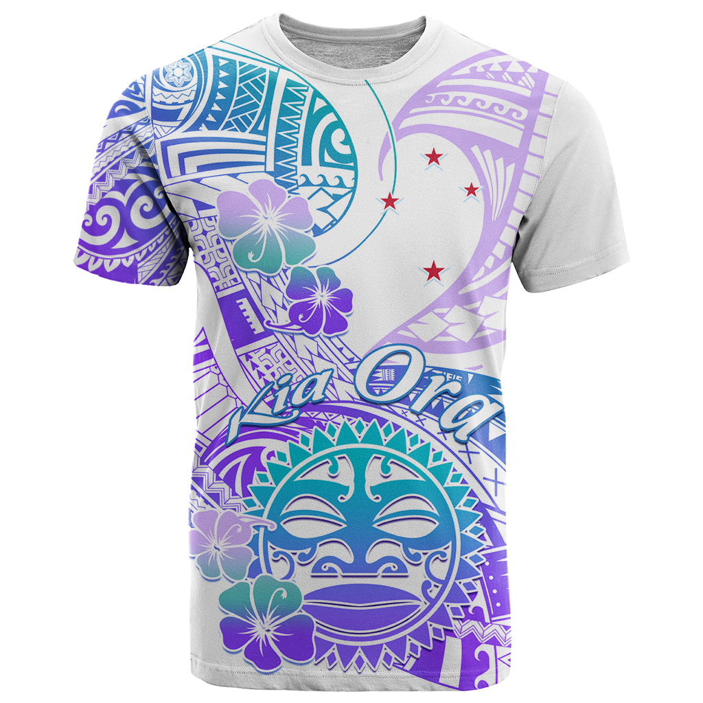 Kia Ora Maori New Zealand Pastel T Shirt Sun Ta Moko Violet Version LT01 Purple - Polynesian Pride