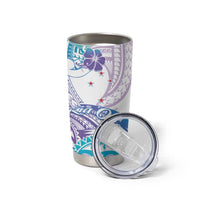 Kia Ora Maori New Zealand Pastel Tumbler Cup Sun Ta Moko Violet Version LT01 - Polynesian Pride