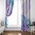 Kia Ora Maori New Zealand Pastel Window Curtain Sun Ta Moko Violet Version LT01 - Polynesian Pride