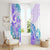 Kia Ora Maori New Zealand Pastel Window Curtain Sun Ta Moko Violet Version LT01 - Polynesian Pride