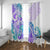 Kia Ora Maori New Zealand Pastel Window Curtain Sun Ta Moko Violet Version LT01 With Grommets Purple - Polynesian Pride