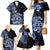 Aotearoa Kia Ora New Zealand Ta Moko Blue Version Family Matching Mermaid Dress and Hawaiian Shirt LT01 - Polynesian Pride