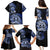 Aotearoa Kia Ora New Zealand Ta Moko Blue Version Family Matching Puletasi Dress and Hawaiian Shirt LT01 - Polynesian Pride