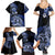 Aotearoa Kia Ora New Zealand Ta Moko Blue Version Family Matching Summer Maxi Dress and Hawaiian Shirt LT01 - Polynesian Pride