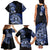 Aotearoa Kia Ora New Zealand Ta Moko Blue Version Family Matching Tank Maxi Dress and Hawaiian Shirt LT01 - Polynesian Pride