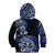 Aotearoa Kia Ora New Zealand Ta Moko Blue Version Kid Hoodie LT01 - Polynesian Pride