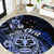 Aotearoa Kia Ora New Zealand Ta Moko Blue Version Round Carpet LT01 Blue - Polynesian Pride