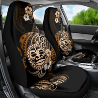 Aotearoa Kia Ora New Zealand Ta Moko Gold Version Car Seat Cover LT01 - Polynesian Pride