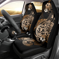 Aotearoa Kia Ora New Zealand Ta Moko Gold Version Car Seat Cover LT01 - Polynesian Pride