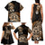 Aotearoa Kia Ora New Zealand Ta Moko Gold Version Family Matching Tank Maxi Dress and Hawaiian Shirt LT01 - Polynesian Pride