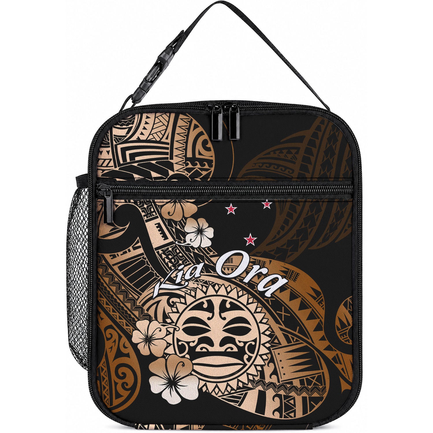 Aotearoa Kia Ora New Zealand Ta Moko Gold Version Lunch Bag