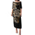 Aotearoa Kia Ora New Zealand Ta Moko Gold Version Puletasi LT01 Long Dress Gold - Polynesian Pride