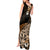 Aotearoa Kia Ora New Zealand Ta Moko Gold Version Tank Maxi Dress LT01 - Polynesian Pride